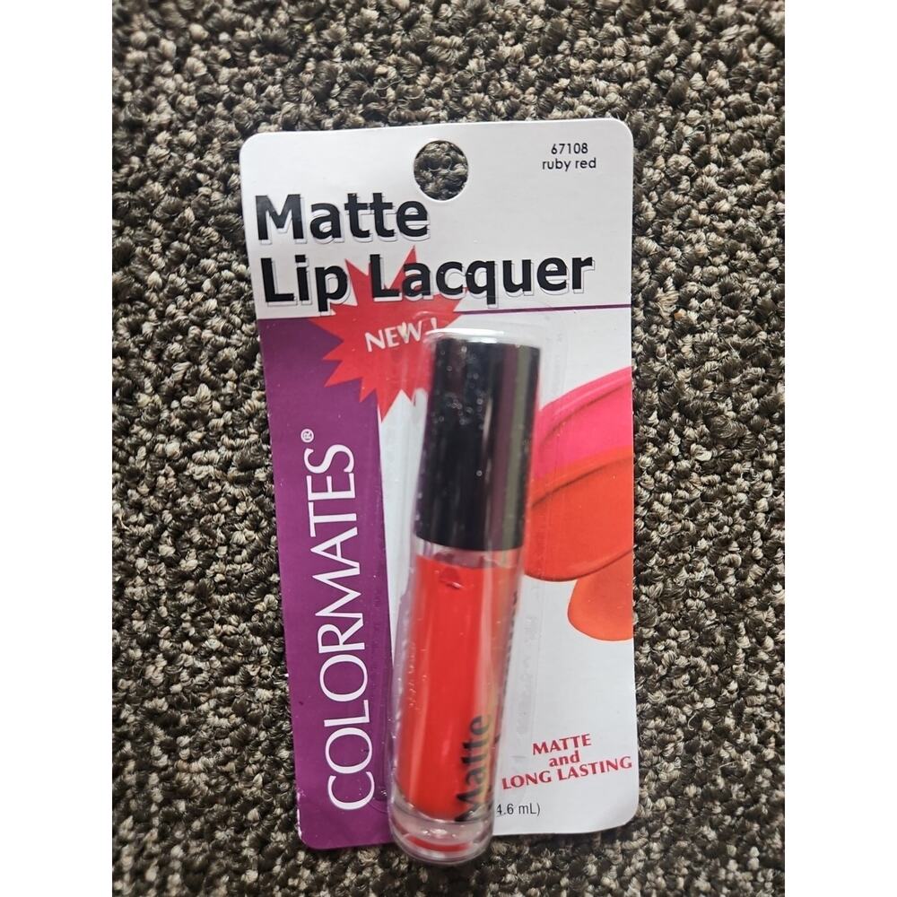 COLORMATES Matte Lip Lacquer 67108 Ruby Red New Paraben Free